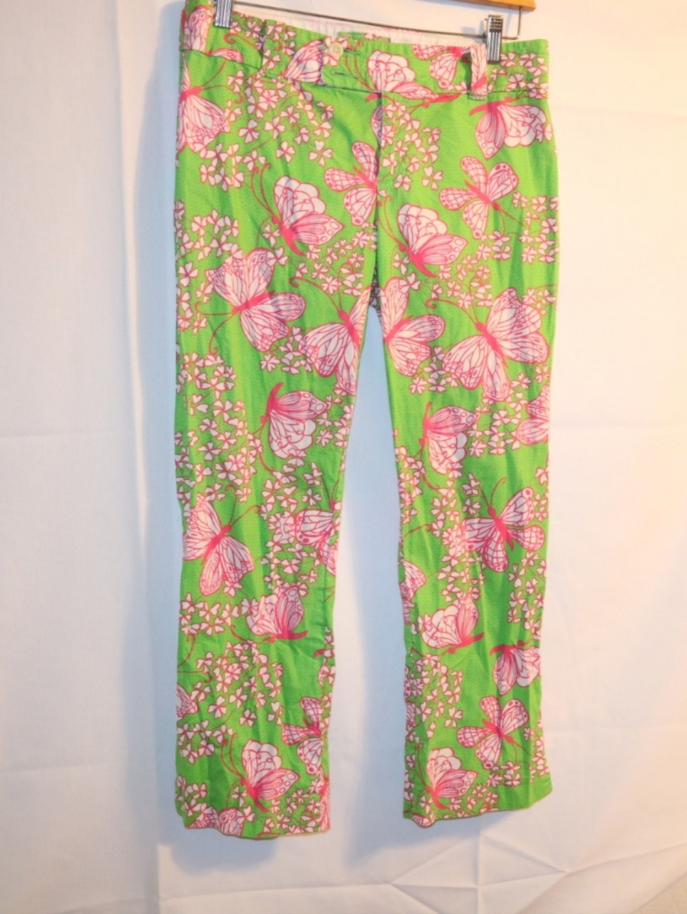 Lilly Pulitzer "Dream Weaver" print or butterfly print cropped pants . Size 4 - Picture 2 of 11